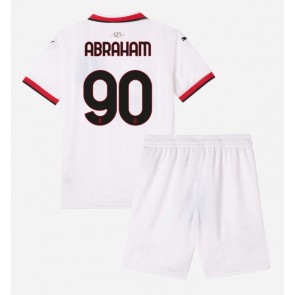 Billiga AC Milan Tammy Abraham #90 Bortatröja Barn 2024-25 Kortärmad (+ Korta byxor)